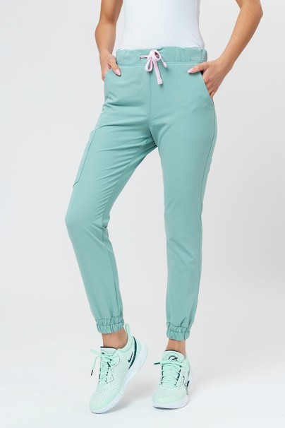 Women's Sunrise Uniforms Premium Chill jogger scrub trousers aqua-1