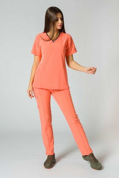 Women's Maevn Matrix Impulse Stylish scrubs set fresh salmon-1