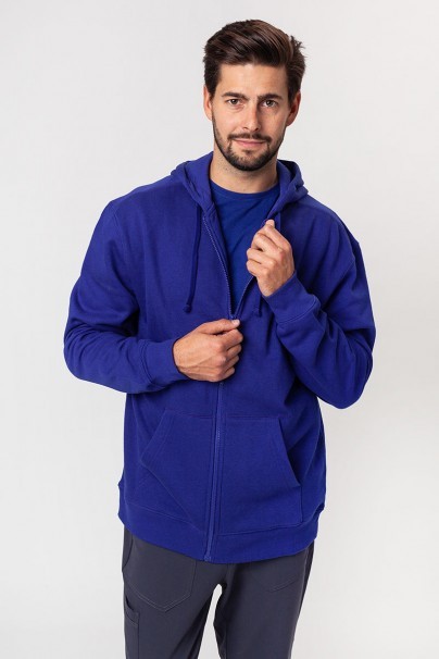 Men’s Malifni Trendy Zipper hoodie royal blue-1