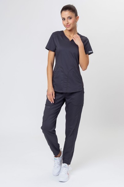 Women's Cherokee Revolution scrubs set (Active top, Jogger trousers) pewter-1