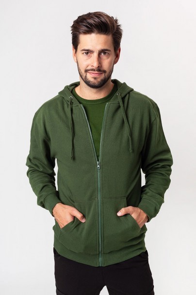 Men’s Malifni Trendy Zipper hoodie bottle green-1
