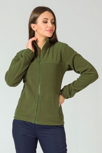 Women’s Malfini Fleece top bottle green-1