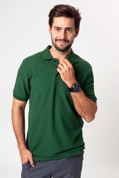 Men’s Malifni Pique polo shirt bottle green-1