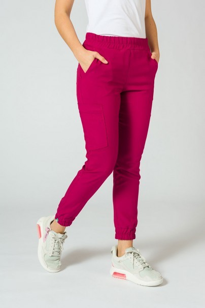 Women's Sunrise Uniforms Premium Chill jogger scrub trousers plum-1