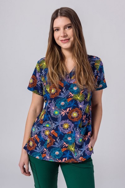 Women’s Maevn Prints scrub top Dawn Garden-1