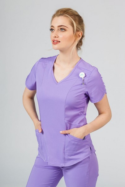 Women’s Adar Uniforms Modern scrub top lavender-1