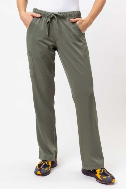 Women's Healing Hands Rebecca Flare scrub trousers olive-1