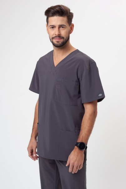 Men's Dickies EDS Essentials V-neck scrub top pewter-1