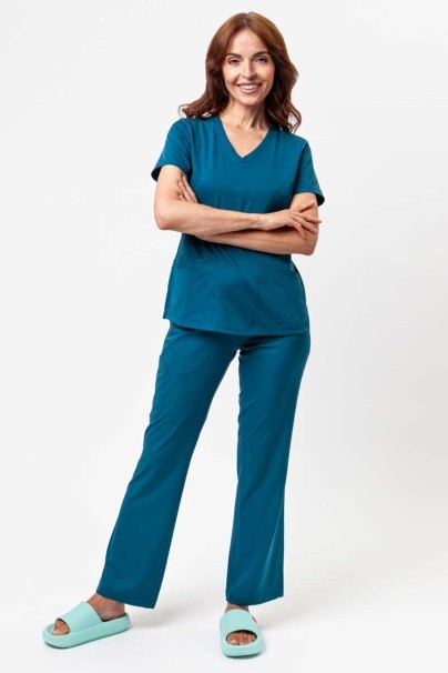 Women's Healing Hands scrubs set (Monica top, Rebecca trousers) caribbean blue-1