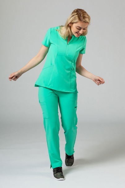 Adar Uniforms scrubs set Cargo (with Notched top – elastic) sea glass-1