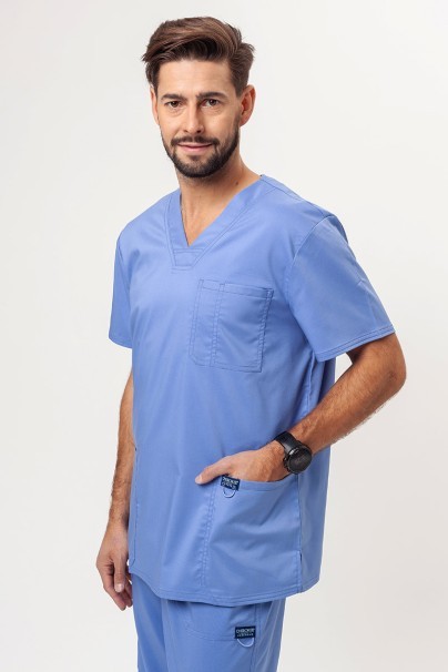 Men's Cherokee Revolution V-neck scrub top ciel blue-1