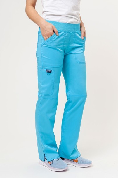 Women’s Cherokee Revolution Straight Leg scrub trousers turquoise-1