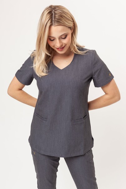 Women’s Maevn Matrix Pro Curved scrub top heather grey-1