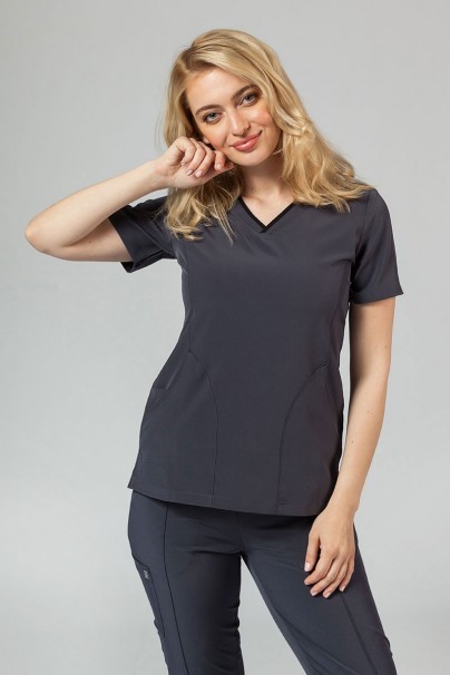 Women’s Maevn Matrix Impulse Stylish scrub top pewter-1