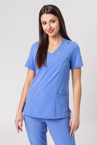 Women’s Maevn Momentum Asymetric scrub top ceil blue-1