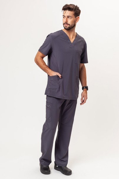 Men's Cherokee Infinity (V-neck top, Fly trousers) scrubs set pewter-1