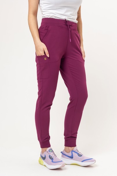 Women's Maevn Matrix Pro jogger scrub trousers wine-1