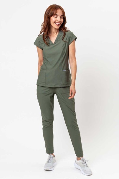 Women's Maevn Embrace scrubs set (Zoe top, Mia trousers) olive-1