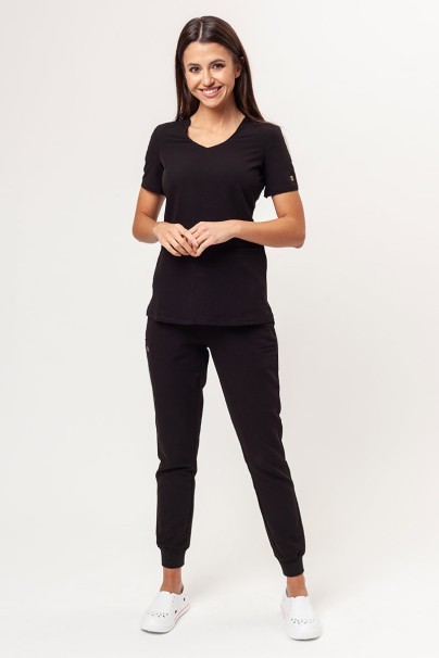 Women's Maevn Matrix Pro (Curved top, Jogger trousers) scrubs set black-1