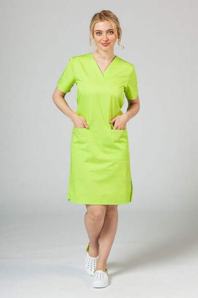 Women’s Sunrise Uniforms straight scrub dress lime-1