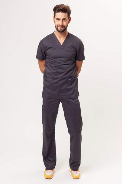 Men's Cherokee Revolution scrubs set (V-neck top, Fly Cargo trousers) pewter-1