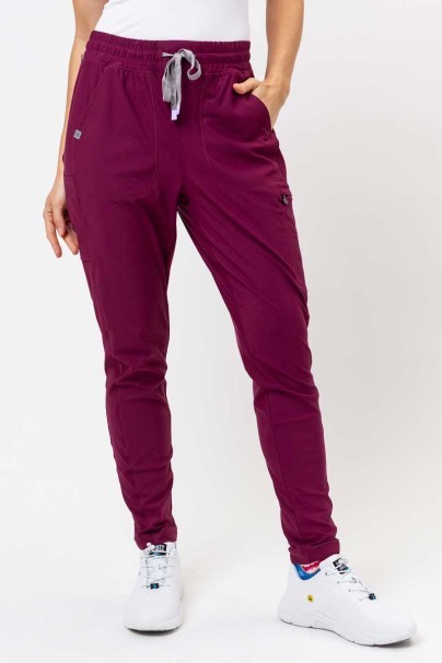 Women's Maevn Embrace Mia scrub trousers wine-1