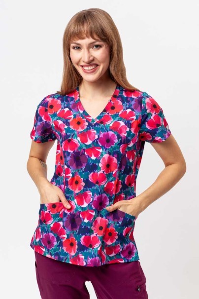 Women’s Maevn Prints scrub top Autumn Bloom-1