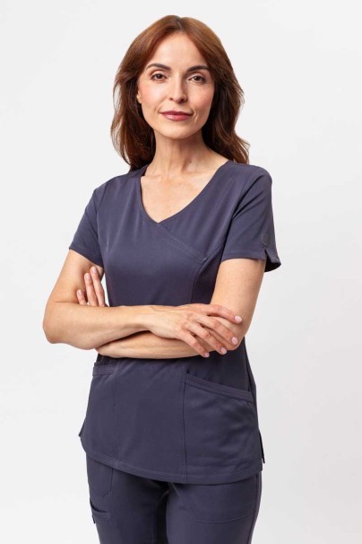 Women's Healing Hands Madison scrub top pewter-1