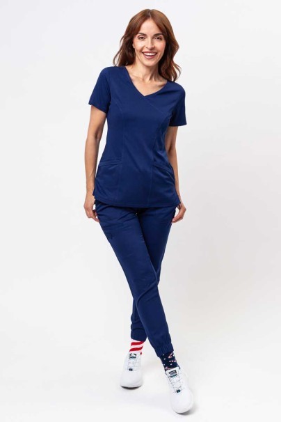 Women's Healing Hands scrubs set (Madison top, Renee trousers) navy-1