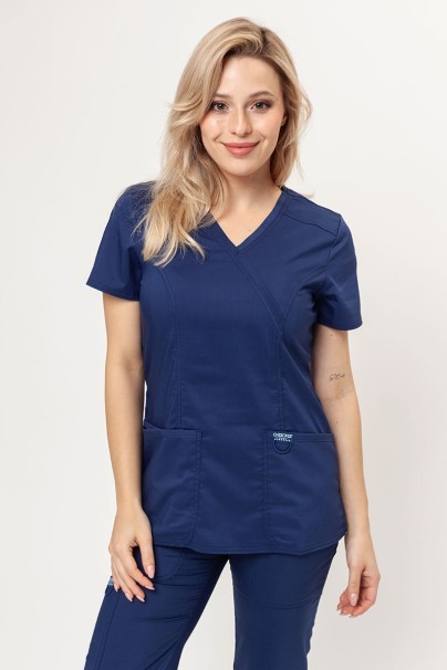 Women’s Cherokee Revolution Mock scrub top true navy-1