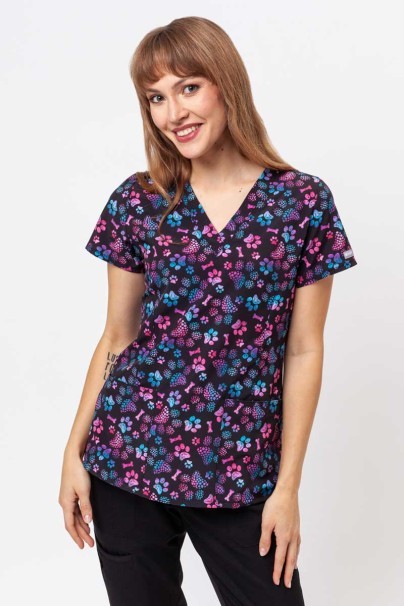 Women’s Maevn Prints scrub top Ombre Paws-1