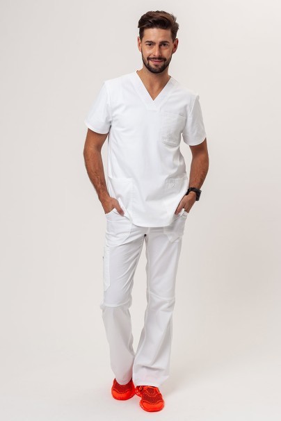 Men's Cherokee Revolution scrubs set (V-neck top, Fly Cargo trousers) white-1