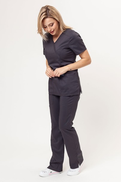 Women's Cherokee Revolution (Mock top, Straight trousers) scrubs set pewter-1