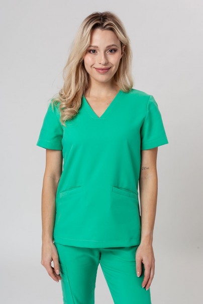 Women’s Sunrise Uniforms Premium Joy scrubs top light green-1