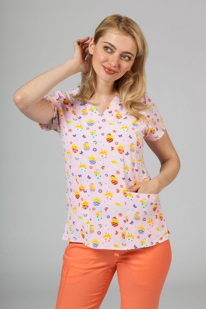 Women’s Maevn Prints scrub top Ester Egg Hunt-1