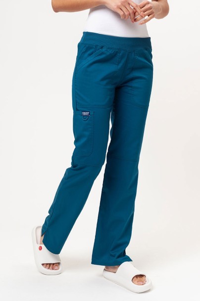 Women’s Cherokee Revolution Straight Leg scrub trousers caribbean blue-1