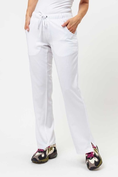 Women's Healing Hands Rebecca Flare scrub trousers white-1