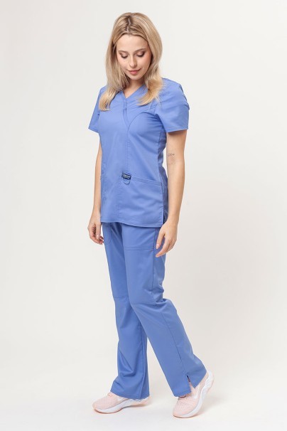 Women's Cherokee Revolution (Mock top, Straight trousers) scrubs set ciel blue-1