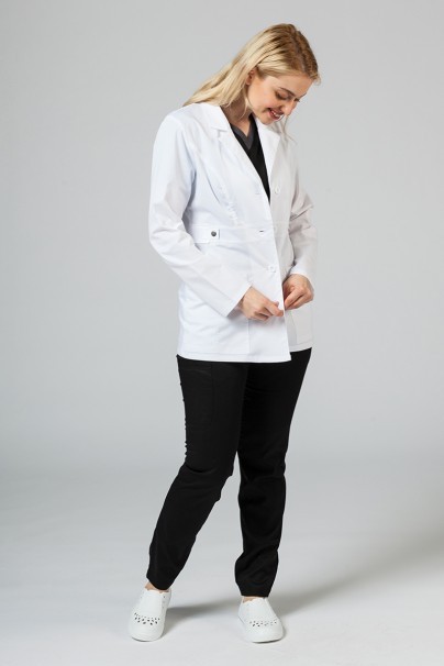 Women’s Adar Uniforms Short Tab-Waist lab coat (elastic)-1