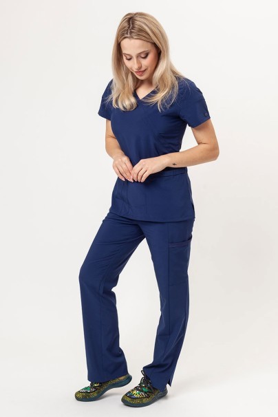 Women's Dickies EDS Essentials scrubs set (Mock top, Mid Rise trousers) true navy-1