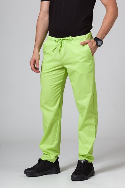 Men's Sunrise Uniforms Basic Regular scrub trousers lime-1