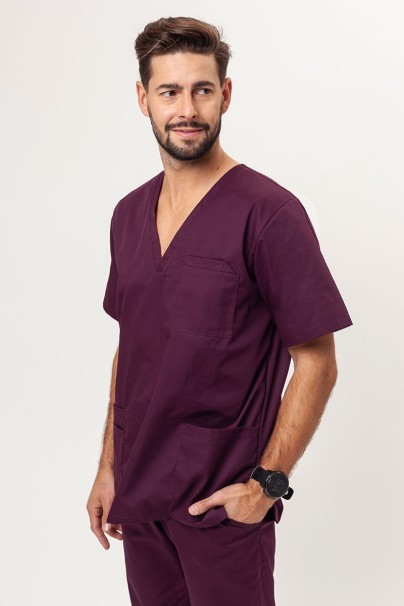 Men's Sunrise Uniforms Basic Standard FRESH scrub top burgundy-1