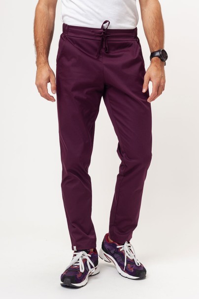 Men's Sunrise Uniforms Basic Regular FRESH scrub trousers burgundy-1