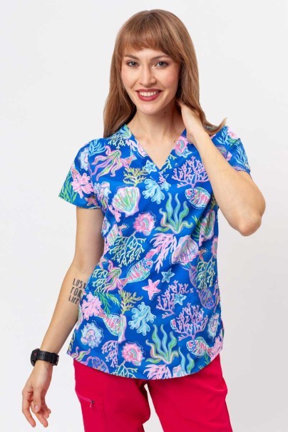 Women’s Maevn Prints scrub top Summer Tides-1