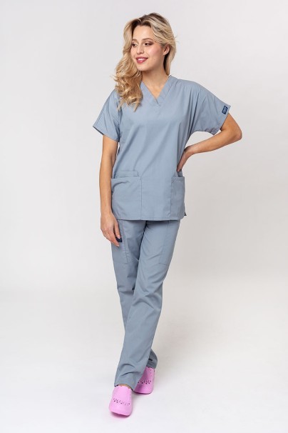 Women's Cherokee Originals scrubs set (V-neck top, N.Rise trousers) grey-1