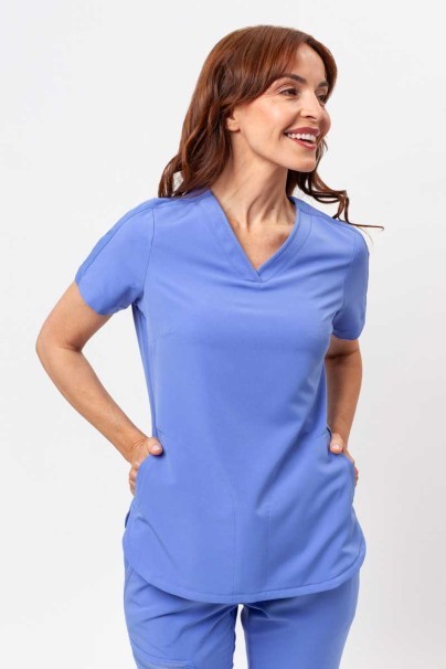 Women's Healing Hands Skyler scrub top ciel blue-1