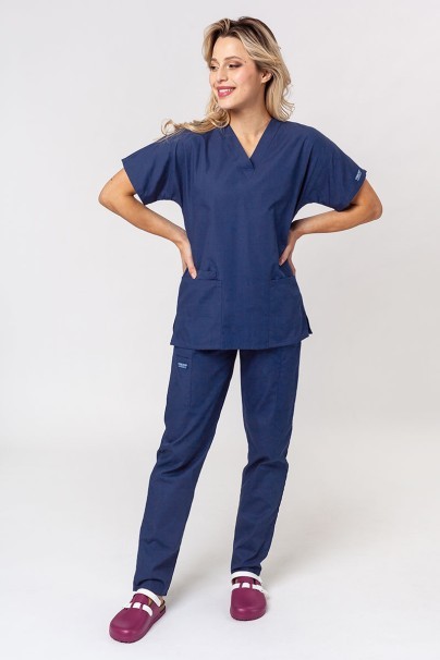 Women's Cherokee Originals scrubs set (V-neck top, N.Rise trousers) navy-1