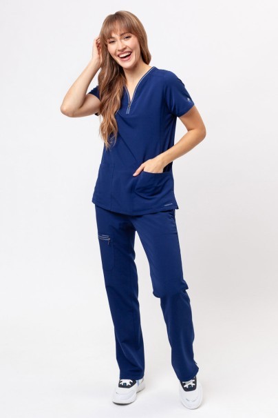 Women's Healing Hands scrubs set (Sonia top, Nisha trousers) navy-1
