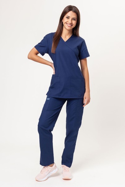 Women's Cherokee Originals (Mock top, N.Rise trousers) scrubs set navy-1