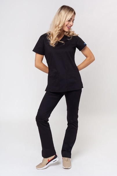 Women's Cherokee Core Stretch scrubs set (Core top, Mid Rise trousers) black-1